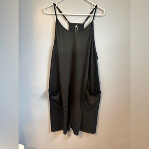Black Relaxed Pocket Romper